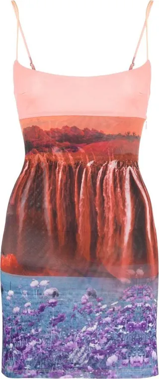Anya abstract-print mini dress