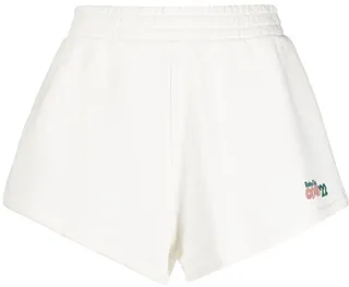Logo-Print Cotton Track Shorts