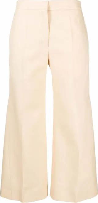 Cropped Wide-Leg Trousers
