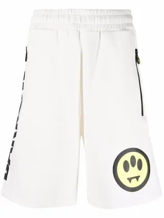 Smiley-Logo Cotton Shorts