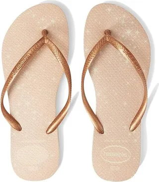 Havaianas Slim Gloss Flip Flop Sandal (Beige) Women's Shoes