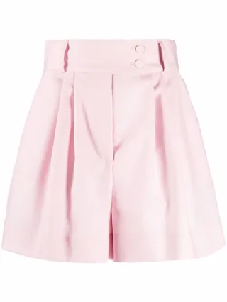 High-Rise Pleated Shorts