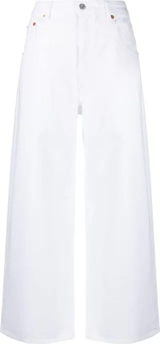 VLogo Signature high-rise wide-leg jeans