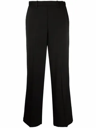 Elasticated Waistband Straight Trousers
