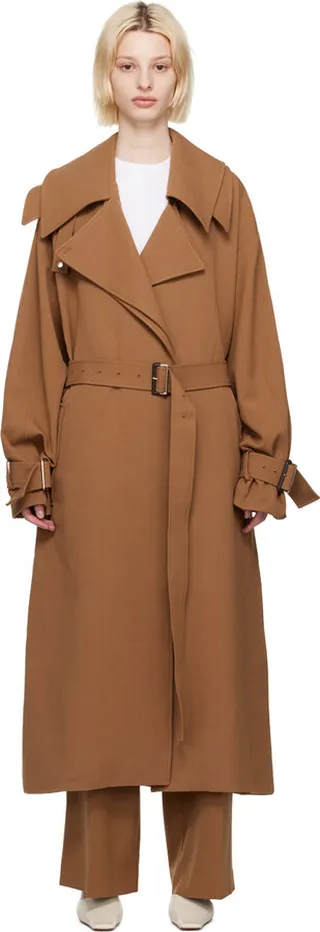 CAMILLA AND MARC Brown Selby Trench Coat