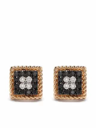 18k rose gold Palazzo Ducale diamond and ruby stud earring