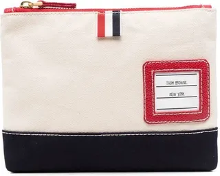 Logo-Patch Clutch Bag