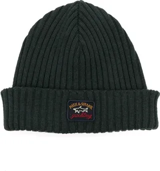 Logo-Patch Ribbed-Knit Beanie