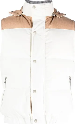 Panelled Hooded Gilet