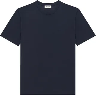 Saint Laurent Wool-Silk Blend Logo T-Shirt