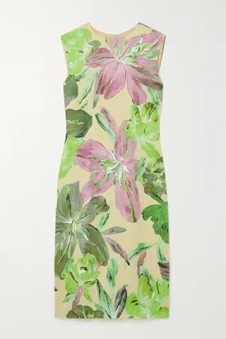 Dries Van Noten - Floral-print Cloqué Dress - Green