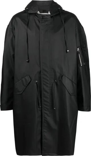 Logo-Print Drawstring Parka