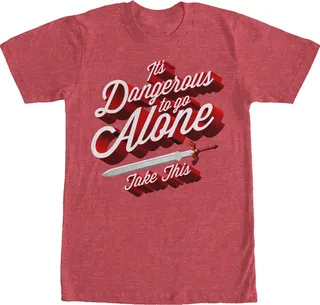 Men's Nintendo Legend of Zelda Take This Sword T-Shirt - Red Heather - Small