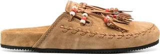 Salvation Mountain tassel-detail suede slippers