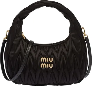mini Wander matelassé satin bag