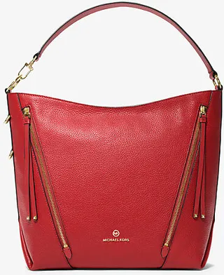 Brooklyn Large Pebbled Leather Shoulder Bag