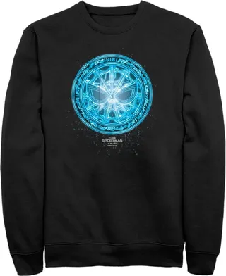 Men's Marvel Spider-Man: No Way Home Blue Spidey Rune Sweatshirt - Black - 3X Large