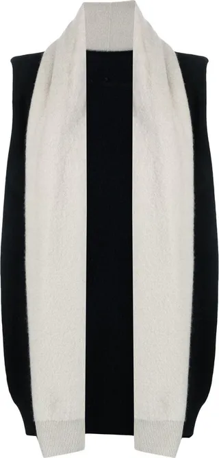 Contrast Cashmere Knit Vest