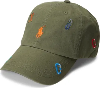 Embroidered Twill Ball Cap Hat Military Green