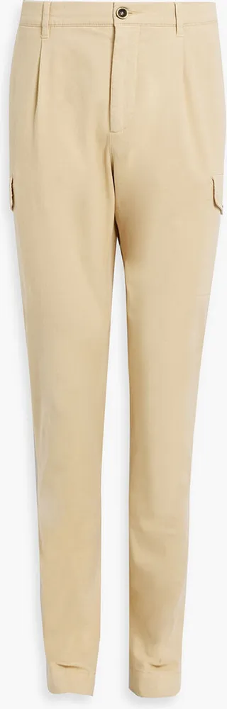 Tapered cotton-blend twill cargo pants