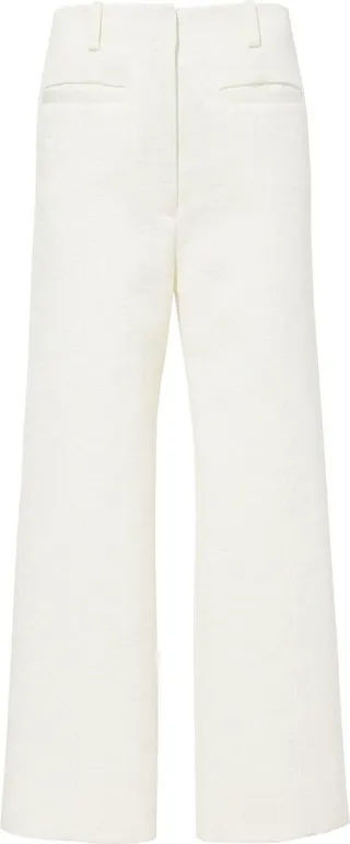 Cotton Wool Jacquard Trousers