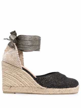 Carina metallic wedge espadrilles