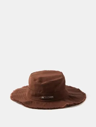 Logo-plaque Cotton-canvas Bucket Hat