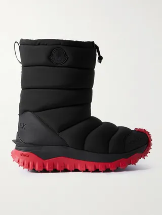 Trailgrip Après Rubber-Trimmed Quilted Nylon Snow Boots