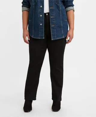 Levi's® Women's Plus Size 724™ High-Rise Straight Jeans - Soft Black 24