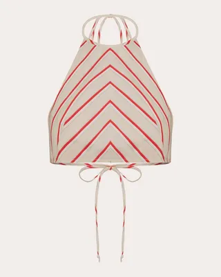Halter-Tie Crop Top