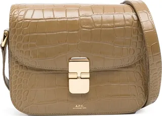 Grace crocodile-effect crossbody bag