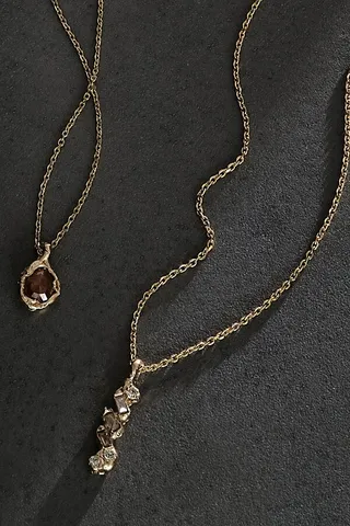 Ellis Mhairi Cameron Mixed Cut Diamond Scatter Pendant Necklace by Ellis Brooklyn at Free People