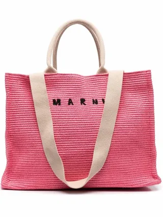 Embroidered-Logo Tote Bag