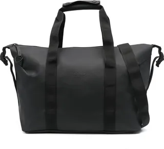 Black Logo-Debossed Weekend Bag