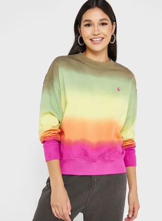 Colorblock Crew Neck Sweatshirt