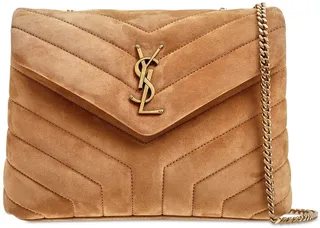 Small Loulou suede shoulder bag