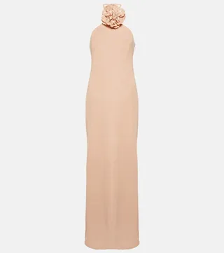 Rosette sequined gown