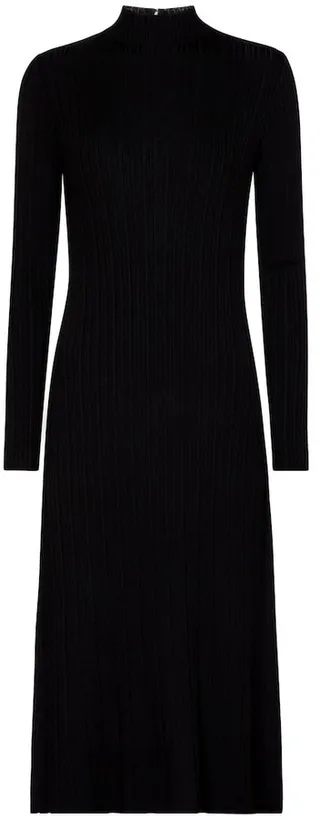 Ribbed-knit midi dress