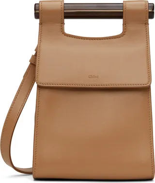 Chloé Taupe Magda Top Handle Bag