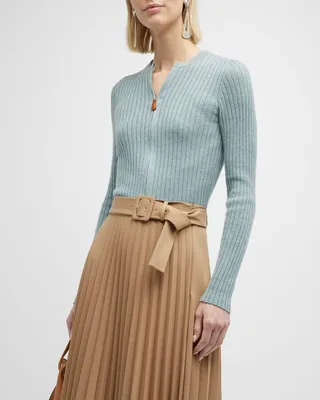 Lago Sirio Cashmere Zip-Up Jacket