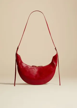 The Alessia Crossbody Bag in Fire Red Leather