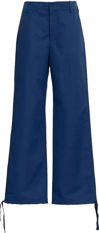Embroidered-Logo Straight-Leg Trousers