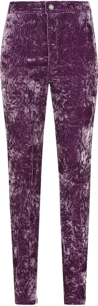 Saint Laurent Velvet Straight Leg Trousers