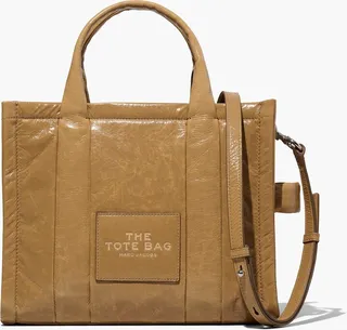 The Shiny Crinkle Medium Tote Bag - Light Brown