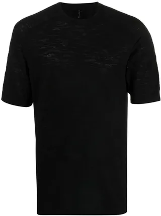 distressed-effect crewneck T-shirt