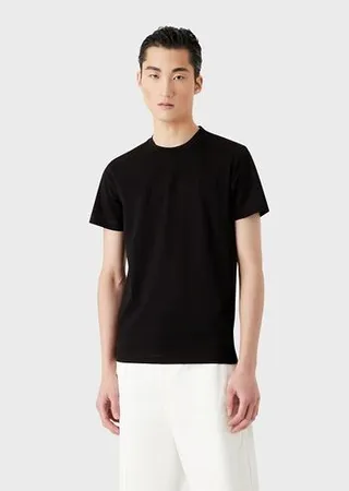 Jersey T-shirt with jacquard logo