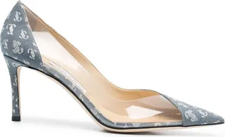 Cass 75mm denim pumps