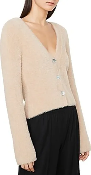 Vince Eyelash V Neck Cardigan