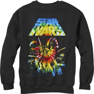 Men's Star Wars Classic Tie-Dye Poster Sweatshirt - Black - Small