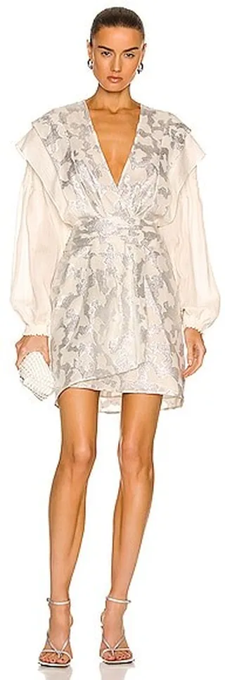 IRO Olanda Dress in Metallic Silver